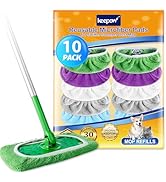 KEEPOW Reusable Microfiber Mop Pads for Swiffer Sweeper Mop, Washable Wet Pad Refills for Wet & D...