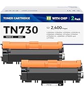 TN730 Toner Cartridge Black 2-Pack Printer Replacement Compatible for Brother TN-730 TN760 TN-760...