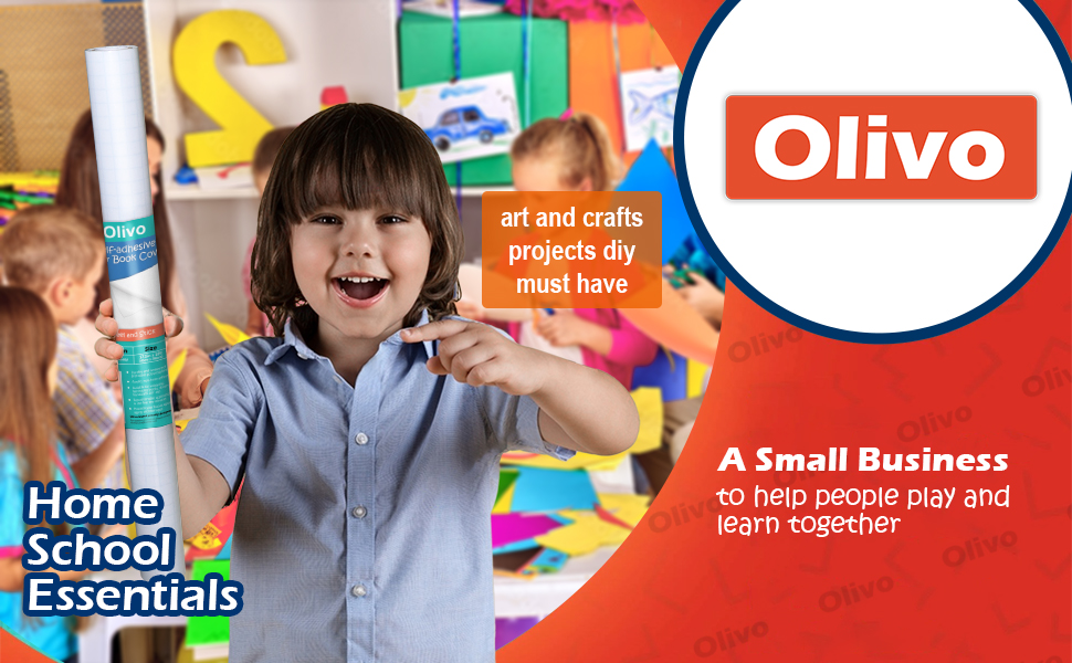 olivo clear contact paper roll for books crafts peel and stick for kids classroom office supplies