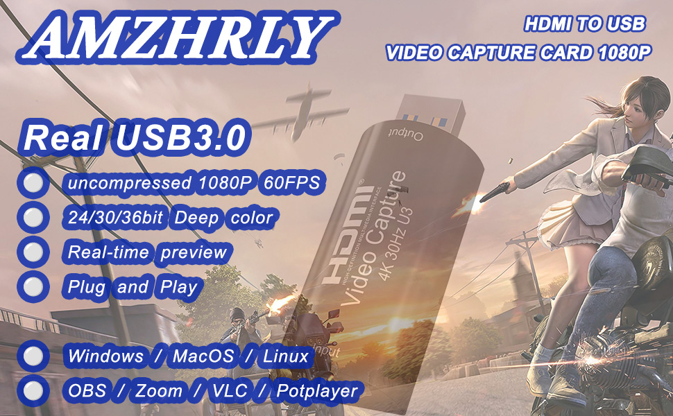 4K HDMI to USB 3.0 Video Capture Card 1080P 60FPS