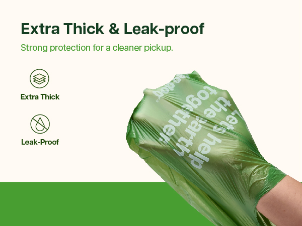 extra thick strong leak proof dog poop bags