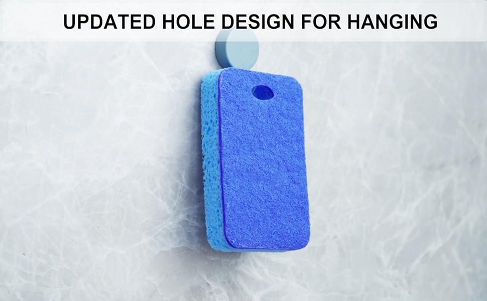 Compressed Cellulose Sponges Non-Scratch Natural Sponge Cleaning Scrub Sponge
