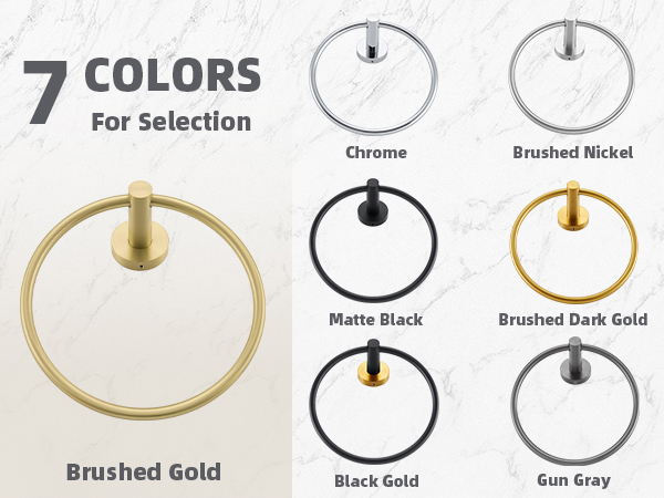 brushed gold hand towel ring