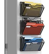 Docnest 3 Tier 3 Pack Magnetic Wall Mounted File Holders,Mesh Letter Organizer, Magnetic Hanging ...