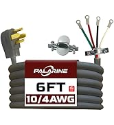 4 Prong Dryer Cord 6 FT Extension Cord, 30 Amp 10/4 AWG Appliance Extension Cord, Pure Copper Wir...
