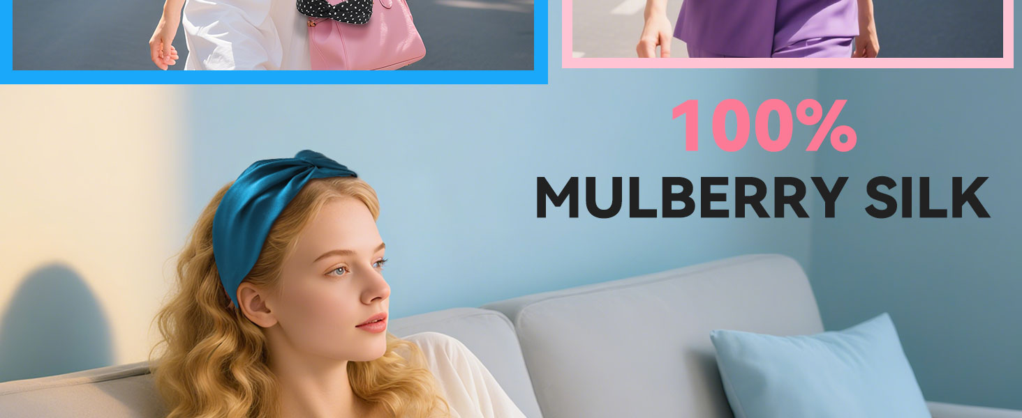 silk headband for women