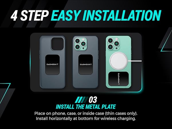 Carmount car phone dashboard holder mount iphone samsung android magnetic strong accessories