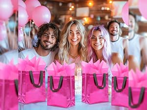 Pink gift bags