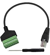 Poyiccot RJ45 Screw Terminal Adapter, RJ45 Male to 8 Pin Screw Terminal Connector, RJ45 Ethernet ...