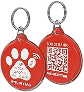 MYLUCKYTAG NFC & QR Code Smart Pet ID Tag Personalized Dog Cat Tag, Online Pet Profile, Pet Locat...