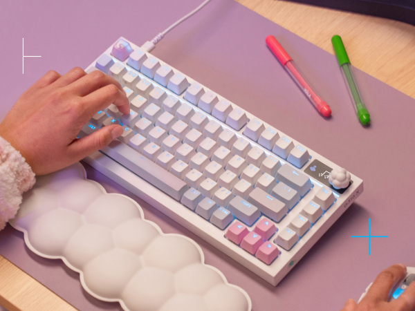 a person typing on a keyboard