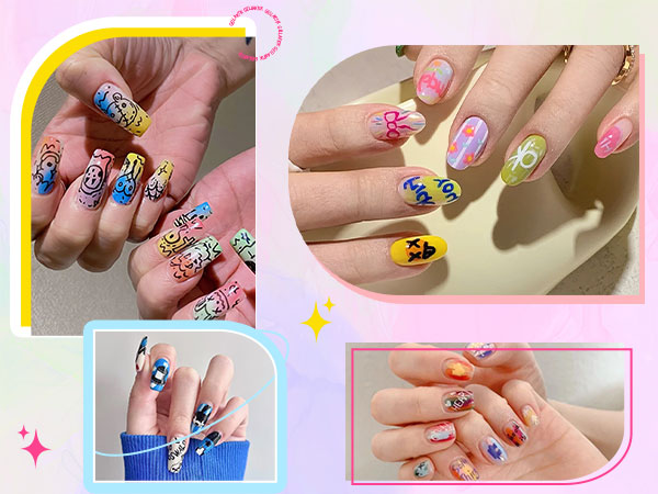 nail art markers for painting nails, Nail Point Dotting Liner Pen, 3D DIY Manicure Tools
