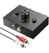 LiNKFOR R/L Stereo Audio Switch 2 in 1 Out R/L Stereo Audio Switch 1 in 2 Out Stereo Audio Splitt...