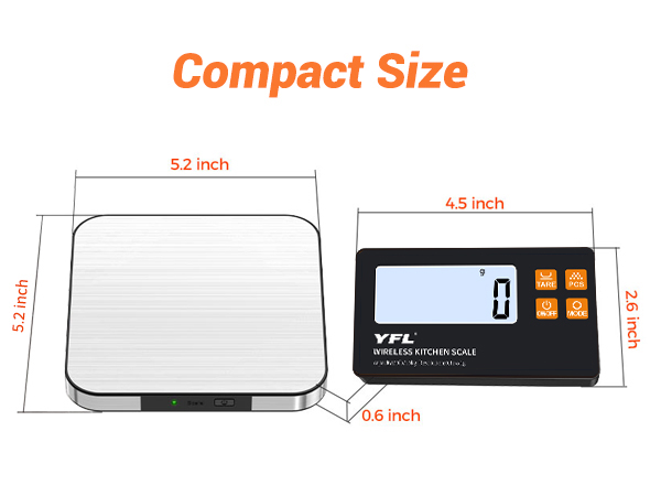 Wireless Kitchen Scale with Remote Display