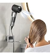 DOORTIAN Wall Mounted Hair Dryer Holder, Aluminum Alloy Airwrap Stand with Glue, Adjustable and H...