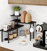 Homode Bathroom Counter Organizer Corner Shelf, Kitchen Countertop Organizer, 3 Tier Wood Counter...