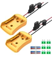 Kzreect 2 Pack for Power Wheel Adapter Compatible with Dewalt 20V Battery, Converter Kit with Fus...