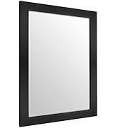 Ruomeng Wall Mirror Rectangle Decorative Mirror 12" x 16" for Entryway, Bedroom, Living Room, Black