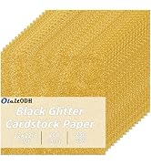 Gold Glitter Cardstock Bulk 100 sheets, 12” x 12” Cardstock Sparkly Paper Construction Paper,250 ...