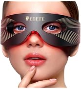 Pedete Red Light Therapy for Eyes, 3 Modes Under-Eye Red Light Eye Mask, Eye Massager for Fine Li...
