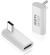 Duttek USB C Right Angle Adapter 40G, USB C 90 Degree Adapter PD 140W, USB C Angle Extender Adapt...
