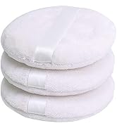 Topwon 4 Inch Powder Puff, Washable Large Body Powder Puff, Soft & Furry - 3Pcs