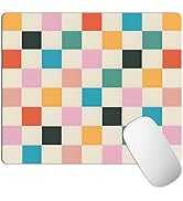 Retro Beige Plaid Mousepad,Square Premium Texture Computer Cute Mouse Pads Design for Office Work...