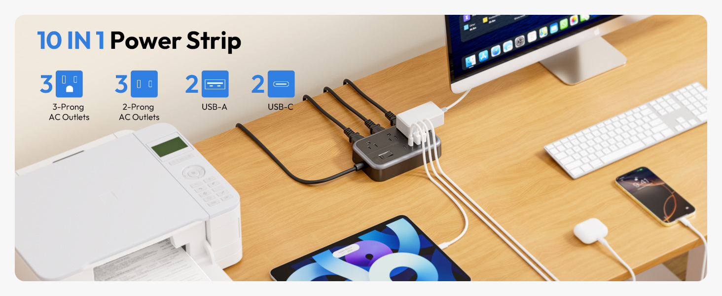 extension cord with multiple outlets