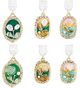 CREATCABIN 6Pcs USB C Dust Plug Cover for Phone Flower Charm Dust Plug Type C Anti Dust Plugs Cov...