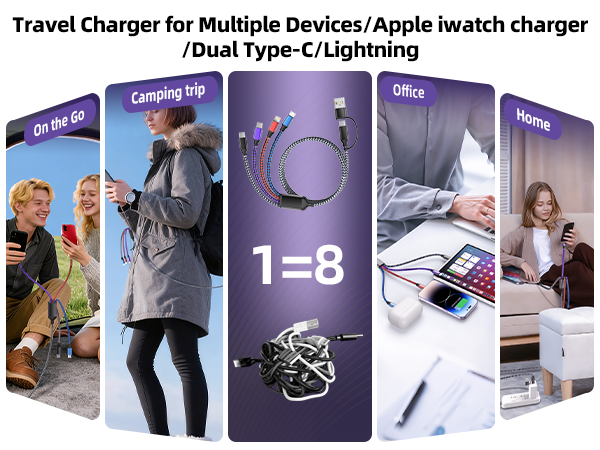 travel iphone charging cords for multiple devices