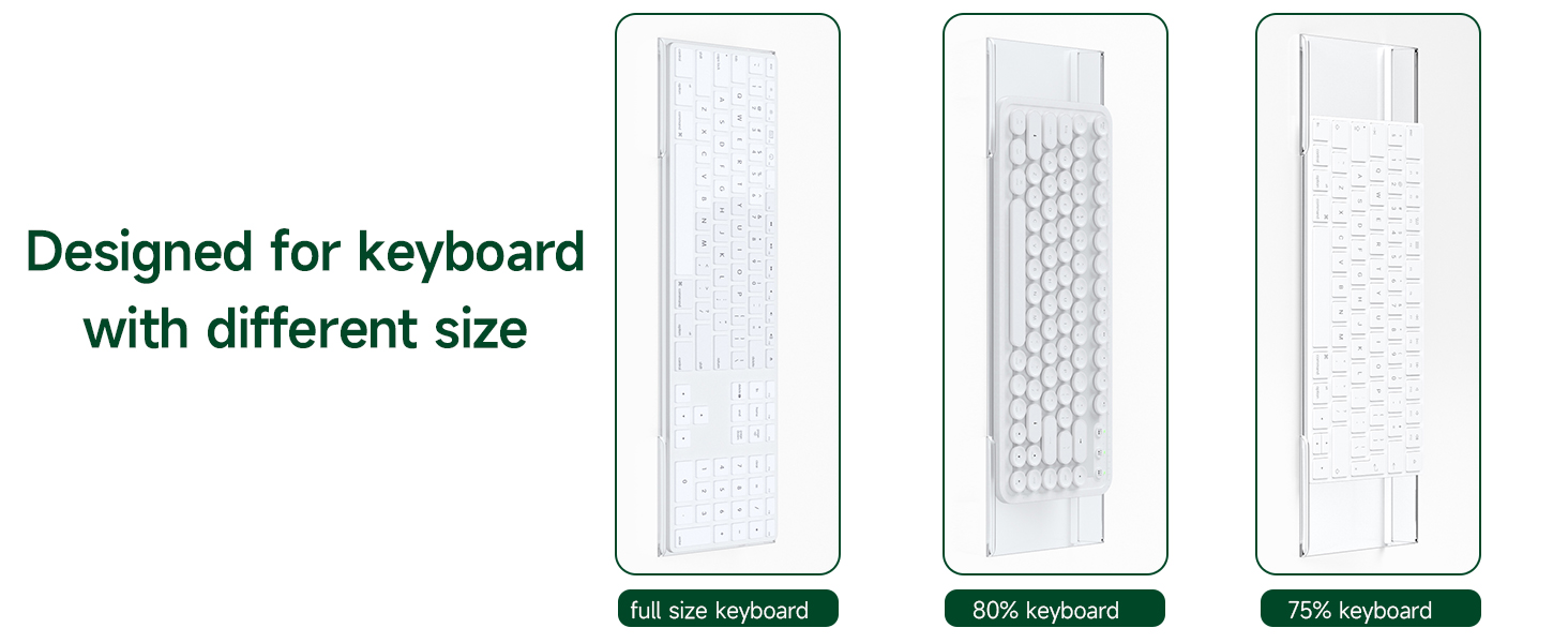 clear keyboard tray