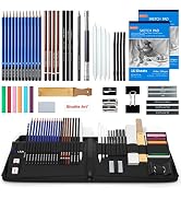 Drawing Kit, Shuttle Art 52 Pack Drawing Pencils Set, Professional Drawing Art Kit with Sketch Pe...