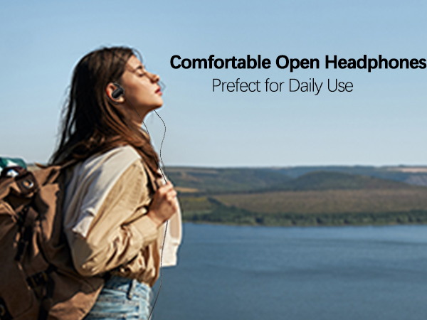 open ear headphone usb c black
