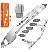 THINKWORK Stainless Steel Caulking Tools, 4 in 1 Sealant Finishing Tool, Grout Removal Tool, Sili...