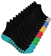 GENTABY 12 Pairs Kids Socks Boys Sock Athletic Ankle Low Cut Cotton Socks for Boys Girls Toddler ...