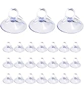 Ohleats 24PCS Car Glass Windshield Sunshade Suction Cups, Powerful Pull Ring Dovetail Sucker Hook...