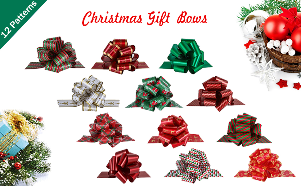 Christmas gift pull bows and ribbon