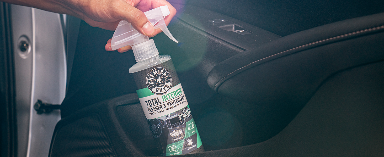 Using Total Interior Cleaner on infotainment and display screens safely