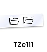 Brother Genuine P-touch TZe111 Label Tape in cardboard pack: Black on Clear 6mm