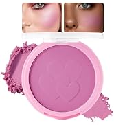 HHLTOH Single Purple Matte Blush for Cheeks Face Blushes Makeup Palette, Rose Bean Monochrome Cre...