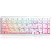 DAREU EK98pro Sakura Pink Wireless Mechanical Keyboard,Tri-Mode BT/2.4GHz/USB-C Creamy Gaming Key...