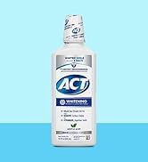 ACT Whitening + Anticavity Fluoride Mouthwash 16.9 fl. oz. With Zero Alcohol, Dye Free, Gentle Mint