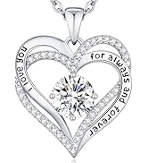 CDE Forever Love Heart Necklaces for Women, Wedding Anniversary, Valentine's,Birthday Mothers Chr...