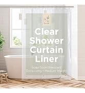 Stitch & Stone Shower Curtain Liner, Premium Medium Weight Durable Waterproof 6g PEVA for Bathroo...