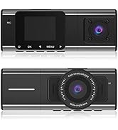 BY-J 3 Channel Dash Cam Front and Rear Inside, 1080P Dash Camera for Cars, 160 Angle Camera Parki...