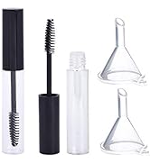 2Pcs 10ml Empty Mascara Tube with Eyelash Wand, Eyelash Cream Container Bottle with Funnels Trans...