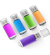 K&ZZ 16GB USB Flash Drive 5 Pack USB 2.0 Thumb Drives Memory Stick Gig Drive 16G Pen Drive USB St...