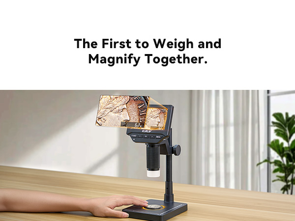LCD digital microscope with scale