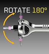 60-Tooth 180° Ratchet Screwdriver Set, 40-in-1 Magnetic Tool Kit with 28 S2 Bits 9 CR-V Sockets, ...
