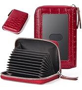 EcoVision Credit Card Holder RFID Card Case Wallet, Small Accordion Zipper Card Case Holder, Card...